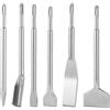 VEVOR Set di Scalpelli SDS Plus da 6 Pezzi per Trapano a Percussione SDS Plus, Kit con Scalpelli a Punta Piatti e a U, in Lega Acciaio 40Cr Trattato Termicamente, con Bordo Affilato per Demolizioni