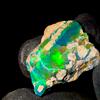 OPAL EMPIRE Opale Grezzo, Gemma Di Opale Etiope, Opale Nero Naturale In Rude 13 Ct 20x17 Mm