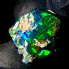 OPAL EMPIRE Opale Fire Grezzo Nero Etiopico Naturale 6.5 Carati 14x10 mm