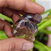 Senza marchio Figura di gufo naturale 180,60 ct certificata multicolore fluorite 35 mm piet...