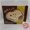 Peanuts Raro Piattino In Legno Sagomato Snoopy Peanuts Beige Da JAPAN 24cm 9.44"