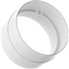 EUROPLAST Ø 100mm Connettore Per Tubo Tondo - Giunto/Raccordo per Tubi di Ventilazione - Plastica PVC