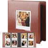 Veicevol Album fotografico 192 tasche per Fujifilm Instax Wide 300, Polaroid OneStep (Snap Fastener), compatibile con Polaroid POP, Originals 600 fotocamera 3,5 x 4,5 pollici (Vintage Brown)