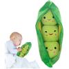 Genérico Peluche a pisello - Pupazzo morbido | Pisello peluche, giocattolo ripieno, pianta caricatura | Bambola morbida e confortevole con espressione per bambini