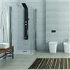 KAMALU Box doccia angolare 70x70 due ante battenti finitura cromo | KS2800