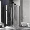 KAMALU Box doccia stondato 120x90cm vetro trasparente KAM-K270