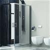 KAMALU Box doccia 140x70 cm angolare cristallo trasparente anticalcare KF1000