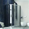 KAMALU Cabina doccia 120x80 cm angolare cristallo trasparente anticalcare KF1000