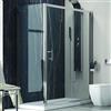 KAMALU Cabina doccia 130x70 apertura scorrevole vetro anticalcare KF5000S
