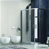 KAMALU Cabina doccia 140x80 2 ante scorrevoli cristallo 6mm anticalcare KF1000