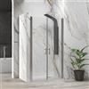 KAMALU Porta doccia 2 battenti 150-155cm vetro trasparente KS2800 Saloon