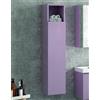 KAMALU Colonna bagno sospesa 130x25x27cm con ripiano a vista SPV-45