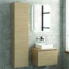 kamalu Composizione mobili bagno sospesi 60 cm con lavabo, colonna e specchio led SP-60B- KAMALU