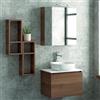 kamalu Composizione mobiletto bagno 60 cm, 2 pensili e specchio contenitore SP-60C- KAMALU