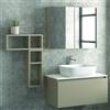 kamalu Composizione bagno sospesa 80cm mobile specchio contenitore e 2 pensili- KAMALU