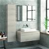 KAMALU Composizione bagno sospesa 100cm mobile specchio e colonna