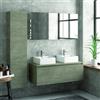 KAMALU Composizione bagno 120cm sospesa con mobile specchio e colonna