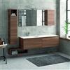 KAMALU Composizione bagno 155cm sospesa, composta da mobile con lavabo, specchio, colonna e pensile SP-155E