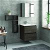 kamalu Composizione lavabo bagno sospeso con mobile 60 cm, 2 pensili e specchio TOD-60C- KAMALU