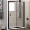 KAMALU Box doccia nicchia 130cm con telaio colore nero KFN5000