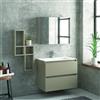 kamalu Composizione mobile bagno sospeso 80cm: mobile, 2 pensili e specchio TOD-80A- KAMALU