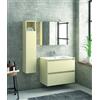 kamalu Composizione bagno sospesa 80cm: mobile, specchio e colonna TOD-80B- KAMALU