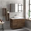 KAMALU Composizione bagno sospesa 100cm: mobile, specchio e due pensili TOD-100C