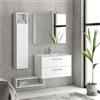 kamalu Composizione bagno sospesa 80cm: mobile, specchio contenitore colonna e pensile EL-80A- KAMALU