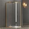 KAMALU Box doccia semicircolare 80x80 finitura oro opaca KE-2000R