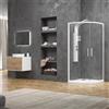 KAMALU Box doccia semicircolare 90x90 finitura bianca opaca KE-2000B