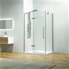 KAMALU Box doccia 80x80 anta battente vetro anticalcare 8mm altezza 200cm KT5000