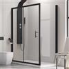 KAMALU Box doccia 130x80 cm ad angolo colore nero opaco anta scorrevole KFN5000S