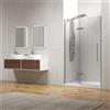 KAMALU Porta doccia 130cm battente con laterale fisso KT4000
