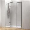 KAMALU Porta doccia battente 150 cm con 2 laterali fissi | KT6000