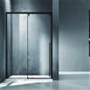 KAMALU Porta doccia 150cm scorrevole con profilo nero vetro 8mm | KSA4000N