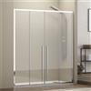 KAMALU Nicchia doccia 150 cm doppio scorrevole vetro 8mm altezza 200h | KEL6000