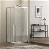 KAMALU Box doccia 80x120 angolare doppio scorrevole vetro 8mm altezza 200h | KEL1000