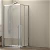 KAMALU Box doccia 80x140 angolare doppio scorrevole vetro 8mm altezza 200h | KEL1000