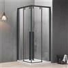 KAMALU Box doccia 80x80 colore nero doppio scorrevole vetro 8mm | KSA1000B