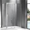 KAMALU Box doccia 80x120 scorrevole e lato fisso vetro 8mm altezza h200 | KSA5000