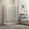 KAMALU Box doccia 70x140 scorrevole e fisso vetro 8mm altezza h200 | KEL4000