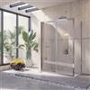 KAMALU Cabina doccia 140x70 in acciaio vetro spessore 8mm KI4000S