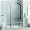 KAMALU Doccia saloon 140 cm con laterali fissi | KPX7000