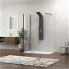 KAMALU Doccia walk in 80x110 angolare profilo nero | KW4000B