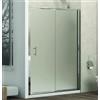 KAMALU Box doccia un lato 150cm vetro satinato anticalcare KF5000