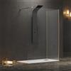 KAMALU Box doccia angolare walk-in 80x140 cm profilo oro | KW4000G
