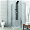 KAMALU Box doccia 90x90 a doppio battente altezza 190 cm | KPX1000