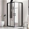 KAMALU Box doccia 130x80cm finitura nera opaca modello KF1000B
