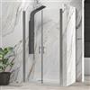 KAMALU Doccia nicchia doppio battente 85cm altezza 190 cm | KS2800-SALOON
