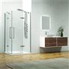 KAMALU Cabina doccia 140x80 angolare doppio battente KT1000